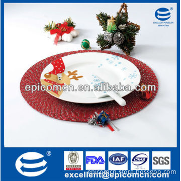 2pcs 10.5 inch new design normal white porcelain cake plate with server
